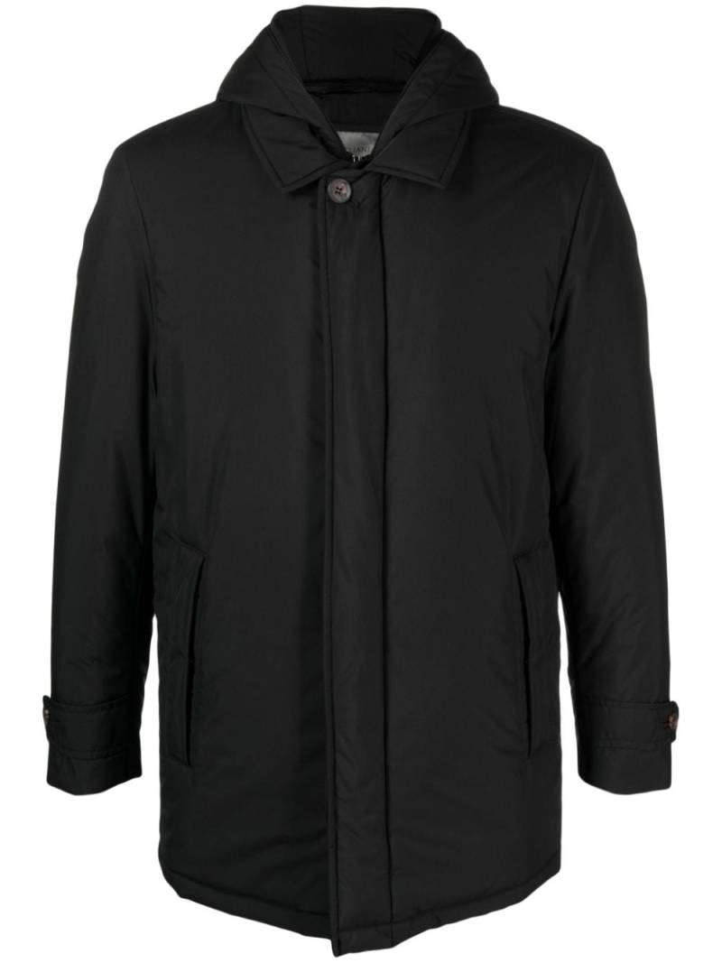 Corneliani layered padded jacket - Black von Corneliani