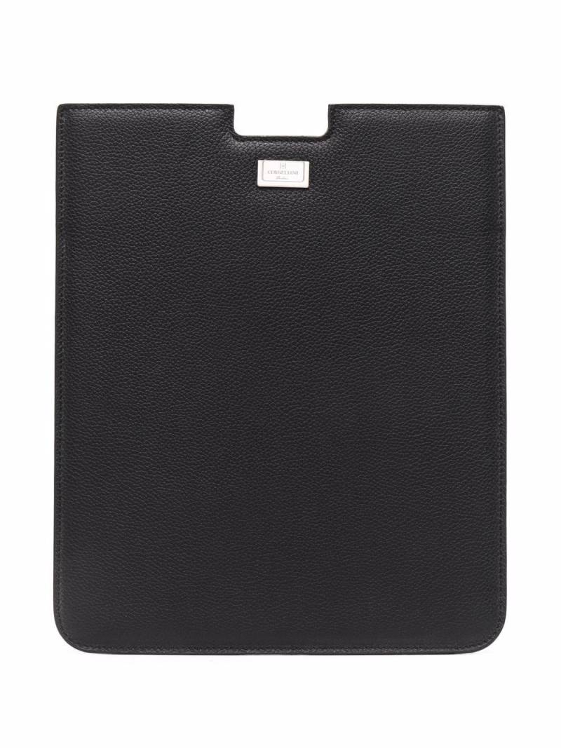 Corneliani leather laptop sleeve - Black von Corneliani