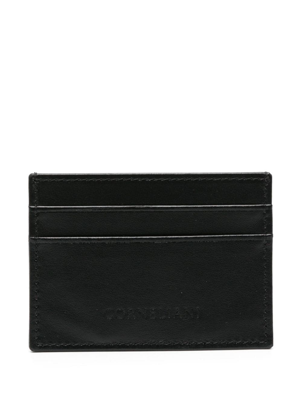 Corneliani logo-debossed leather cardholder - Black von Corneliani