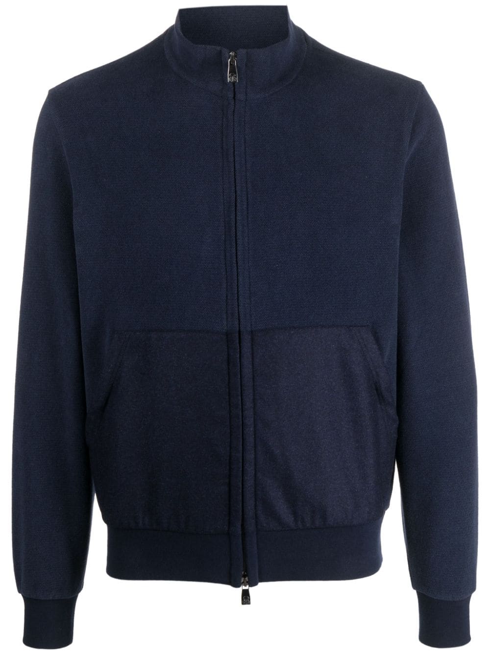 Corneliani mock-neck zip-up sweatshirt - Blue von Corneliani