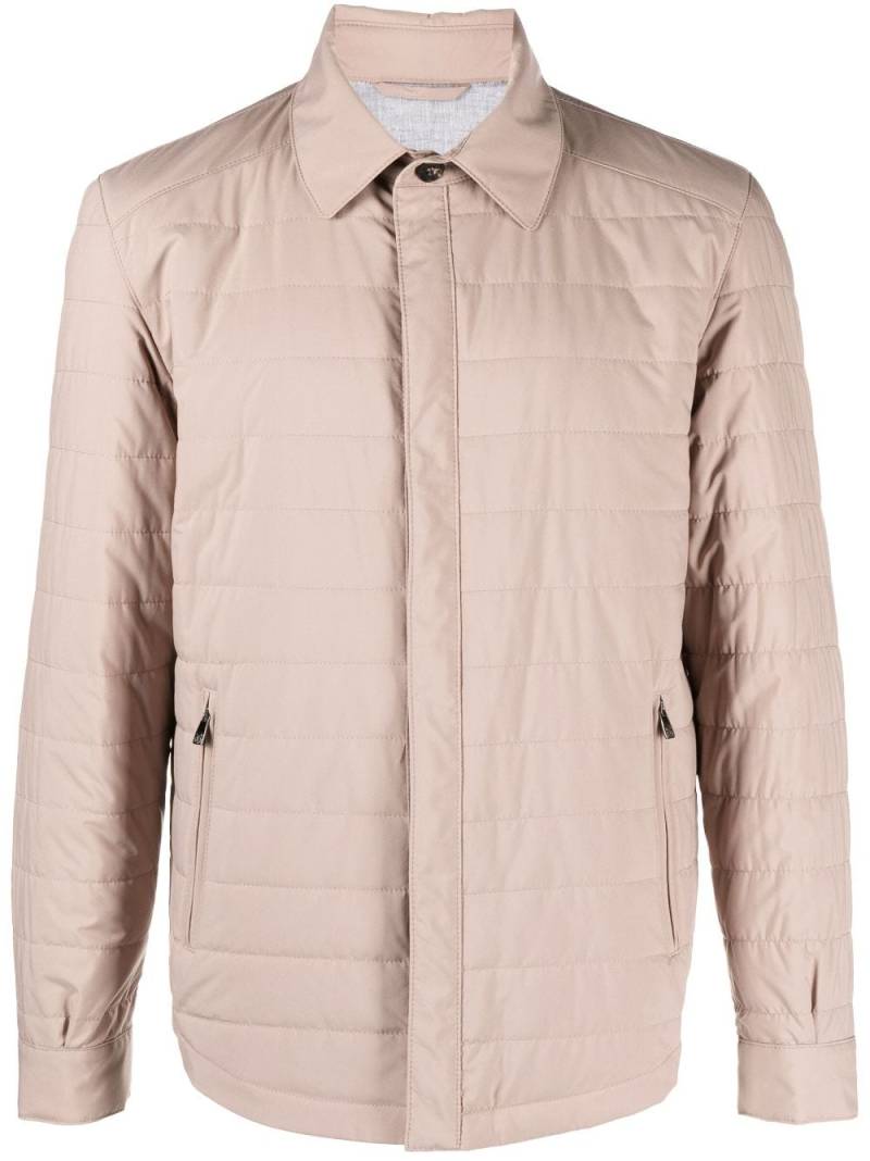Corneliani padded shirt jacket - Brown von Corneliani