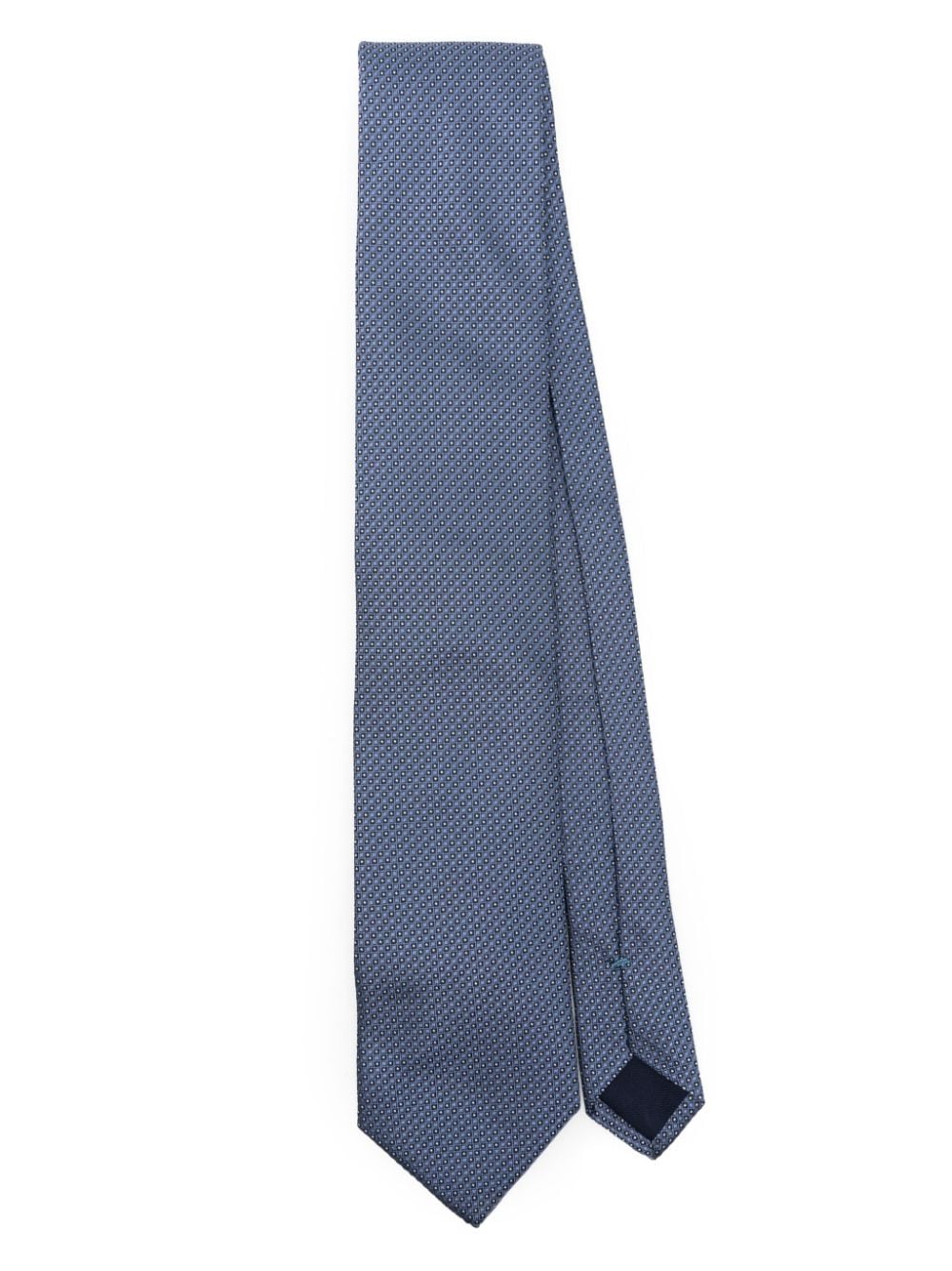 Corneliani patterned-jacquard silk tie - Blue von Corneliani