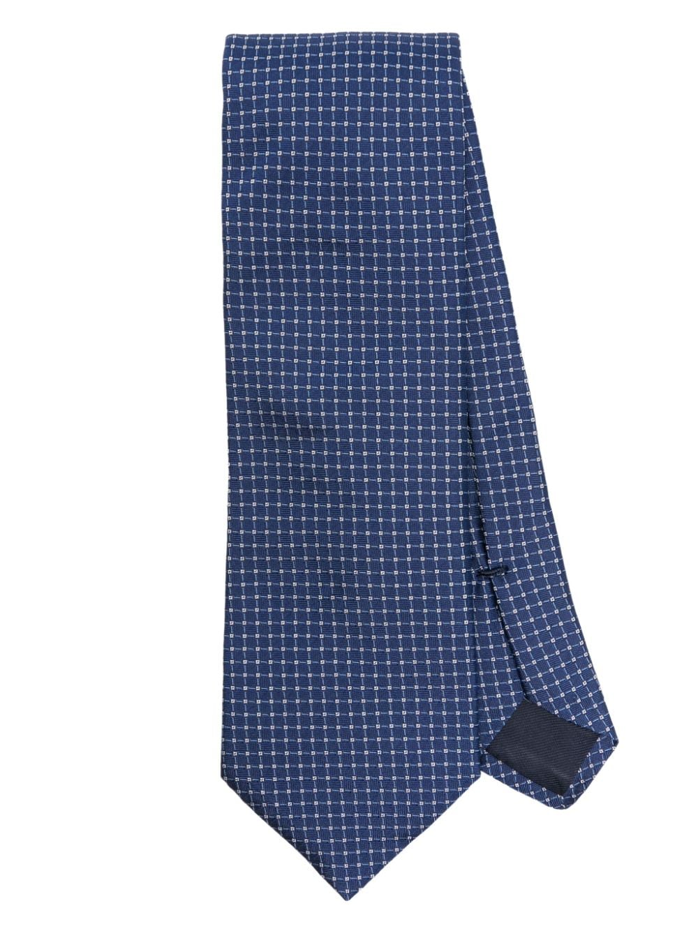 Corneliani patterned-jacquard silk tie - Blue von Corneliani