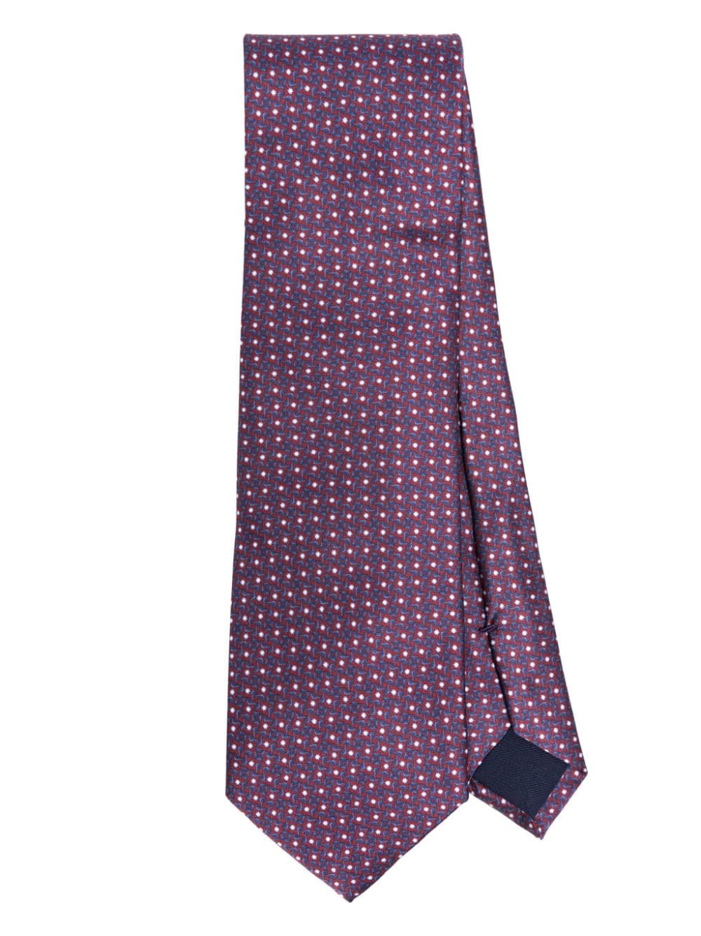 Corneliani patterned-jacquard silk tie - Red von Corneliani