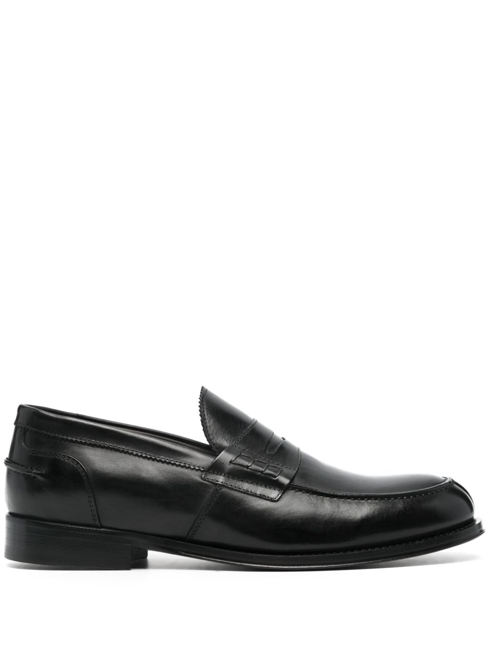 Corneliani penny-slot leather loafers - Black von Corneliani