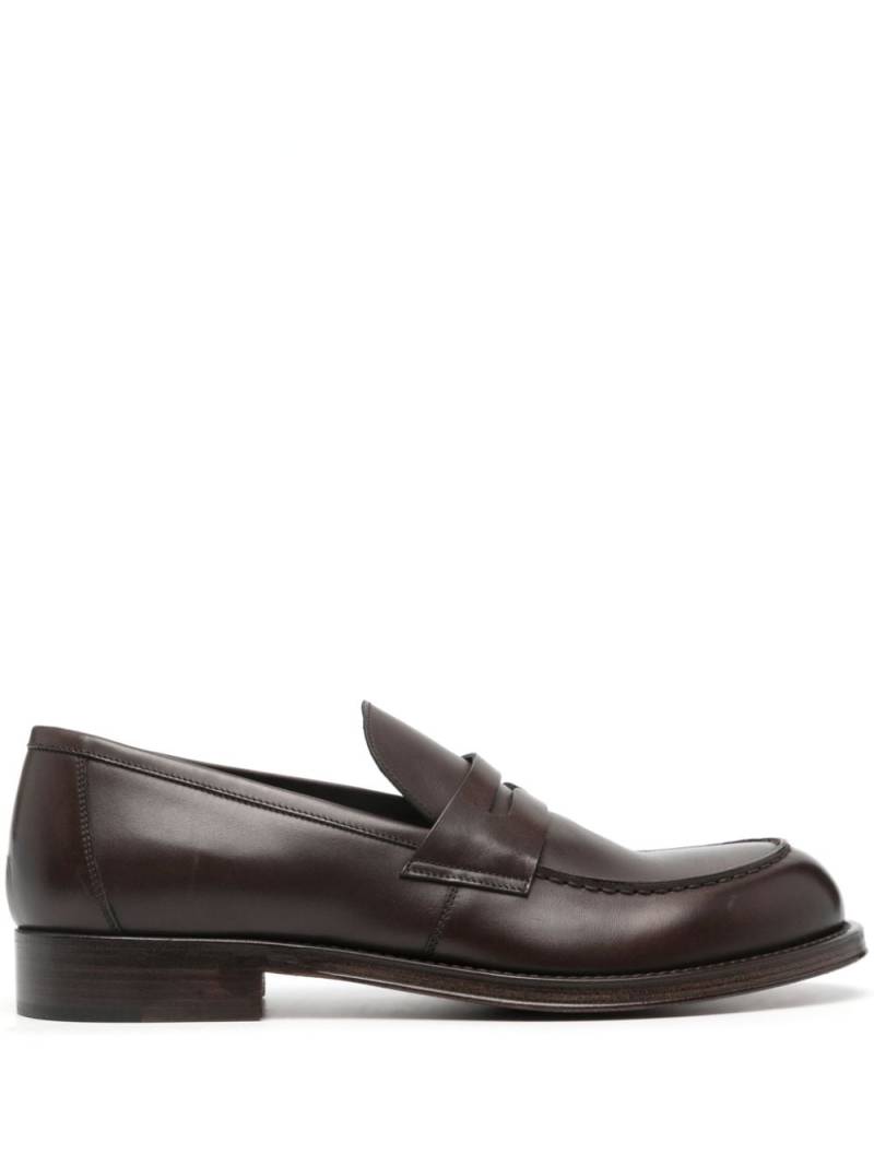 Corneliani penny-slot leather loafers - Brown von Corneliani