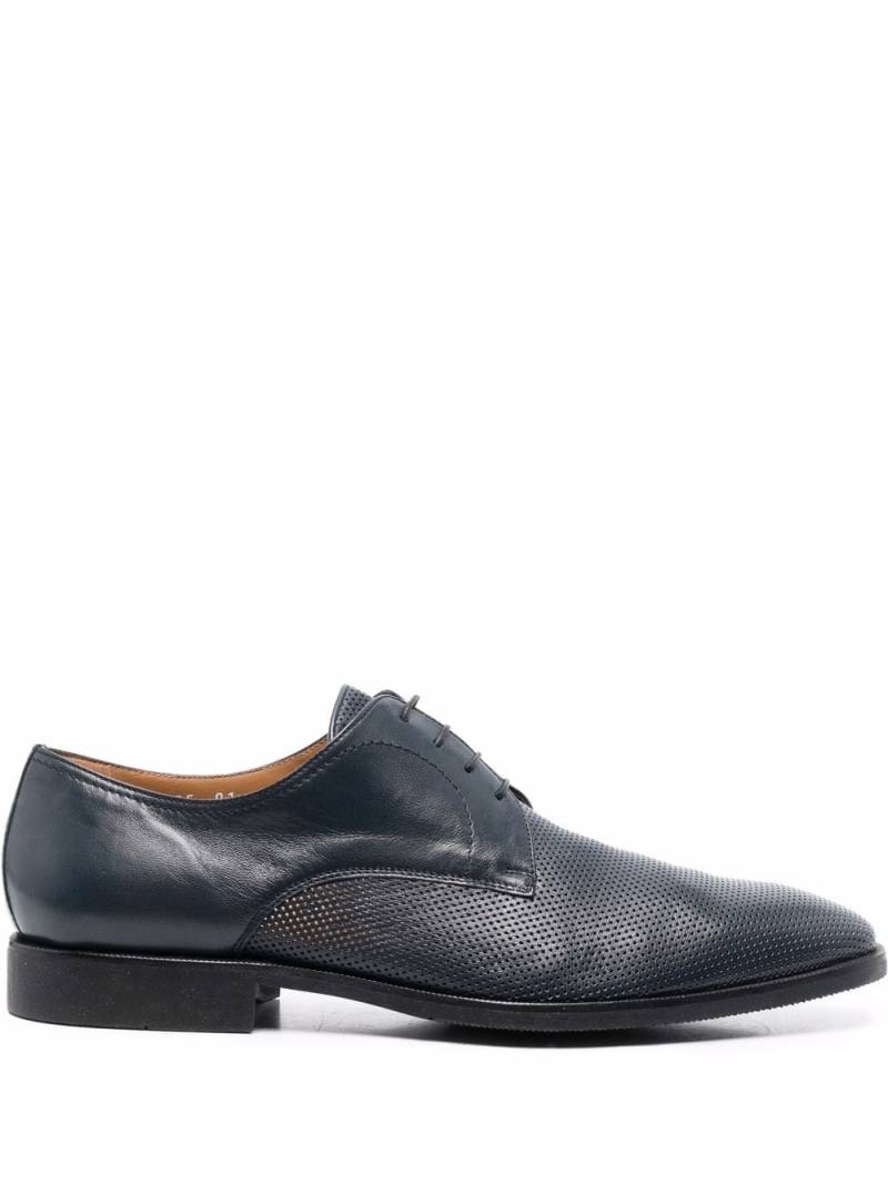 Corneliani perforated leather oxford shoes - Blue von Corneliani