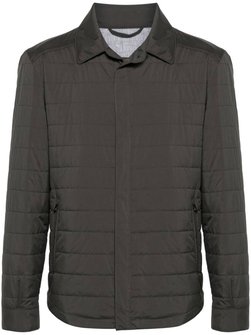 Corneliani press-stud quilted jacket - Grey von Corneliani