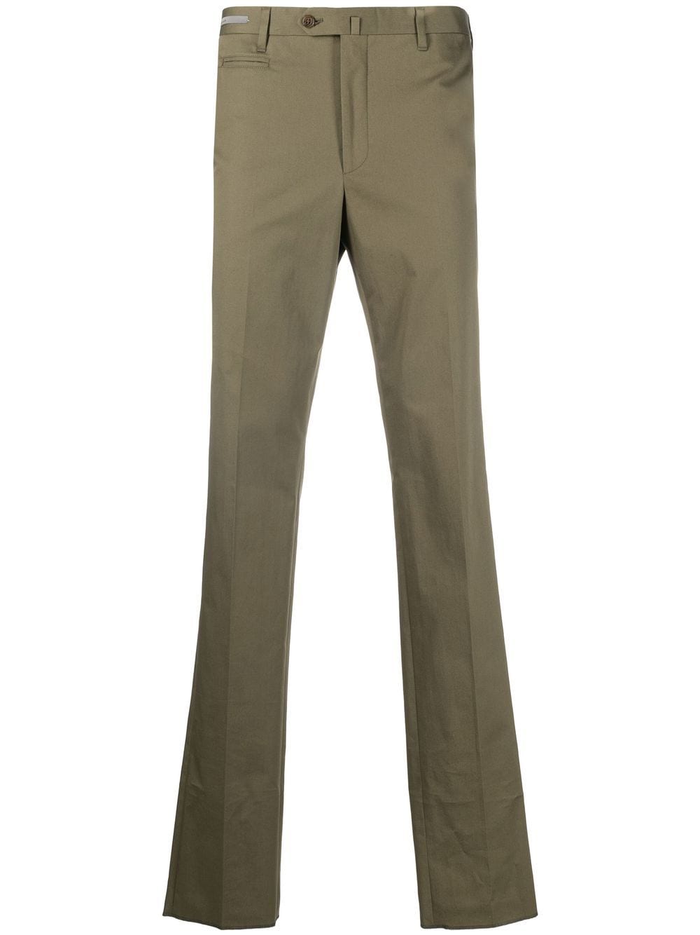 Corneliani pressed-crease tailored trousers - Green von Corneliani