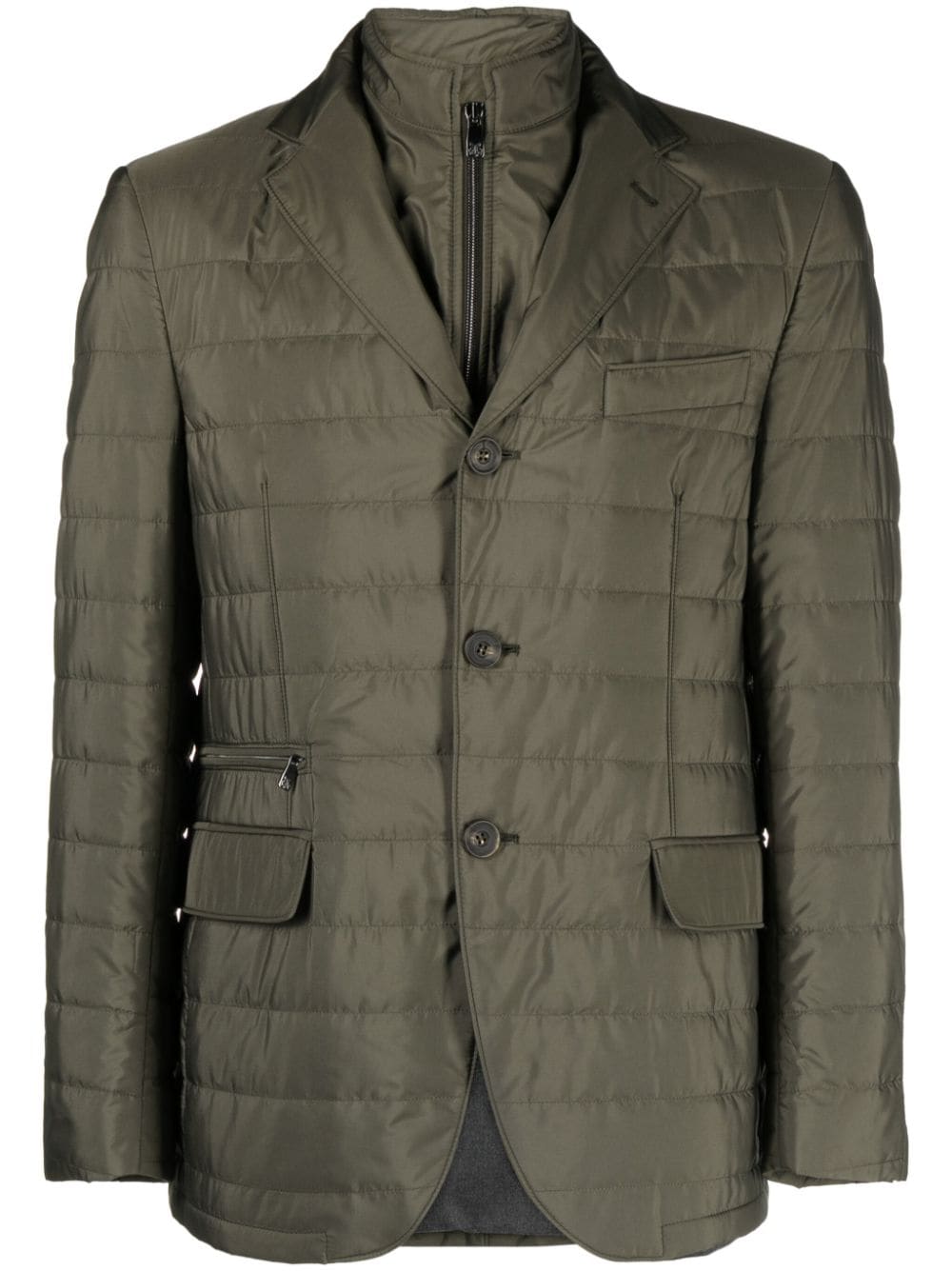 Corneliani quilted layered blazer - Green von Corneliani