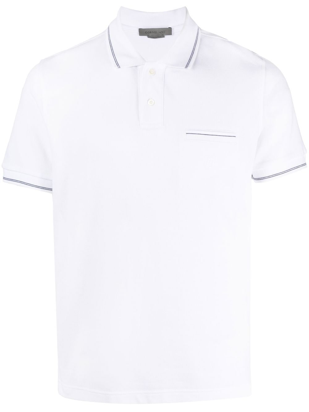 Corneliani short-sleeve cotton polo shirt - White von Corneliani