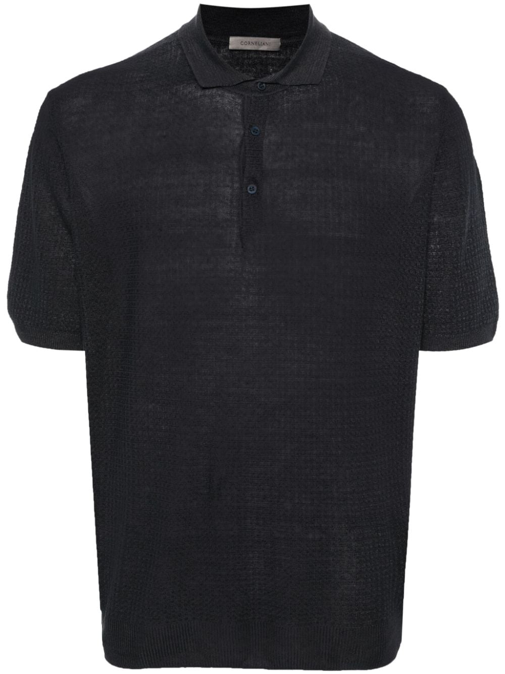 Corneliani short-sleeve linen polo shirt - Blue von Corneliani