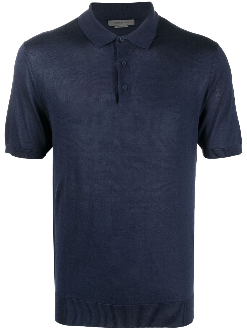 Corneliani silk short-sleeve polo shirt - Blue von Corneliani