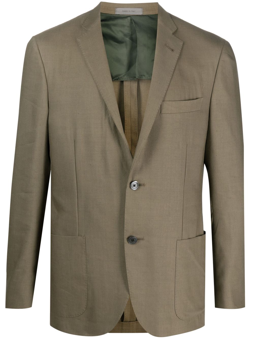 Corneliani single breasted chambray blazer - Green von Corneliani