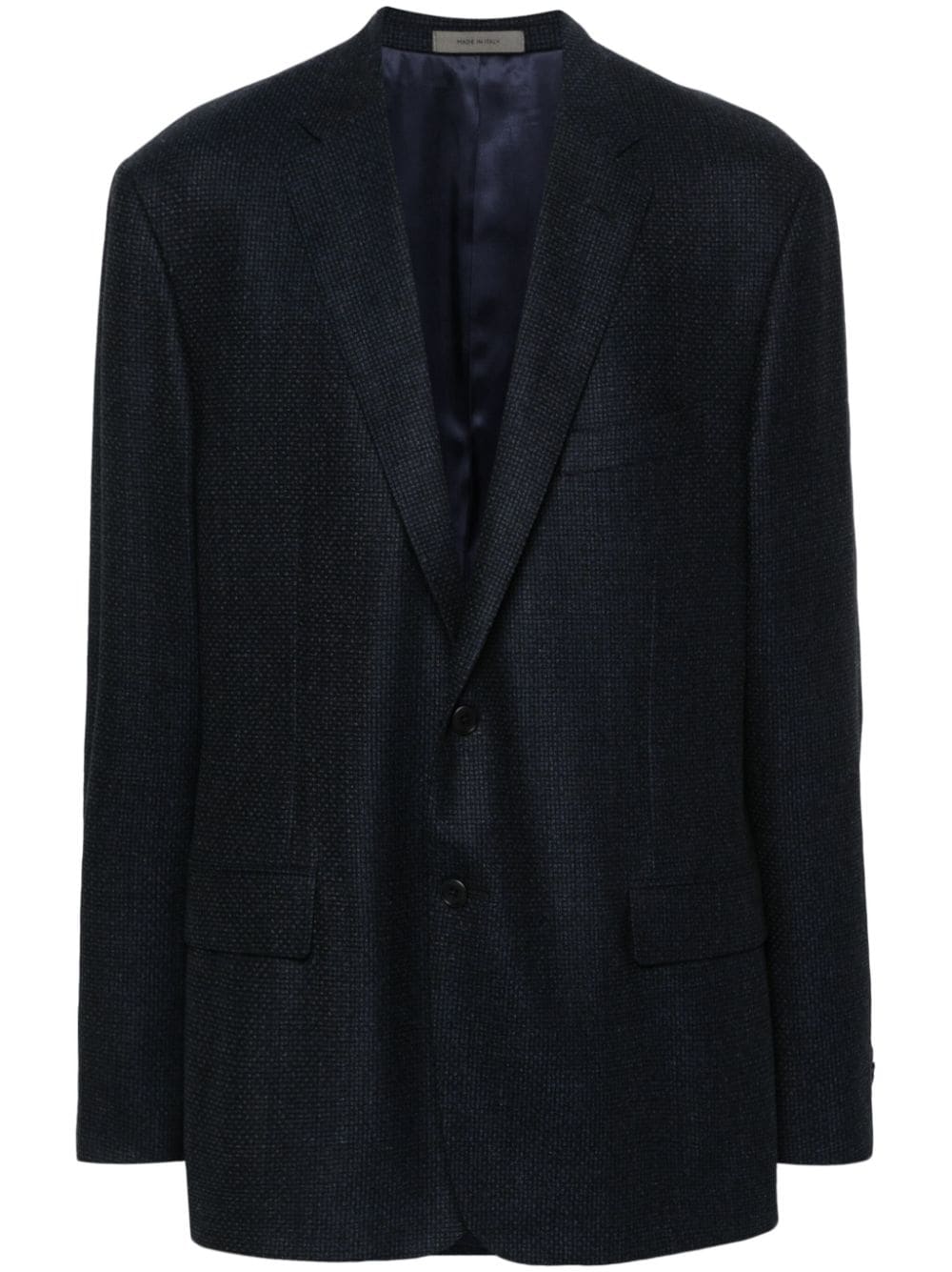 Corneliani single-breasted checked blazer - Blue von Corneliani