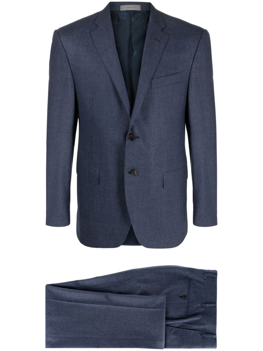 Corneliani single-breasted stretch-cashmere suit - Blue von Corneliani