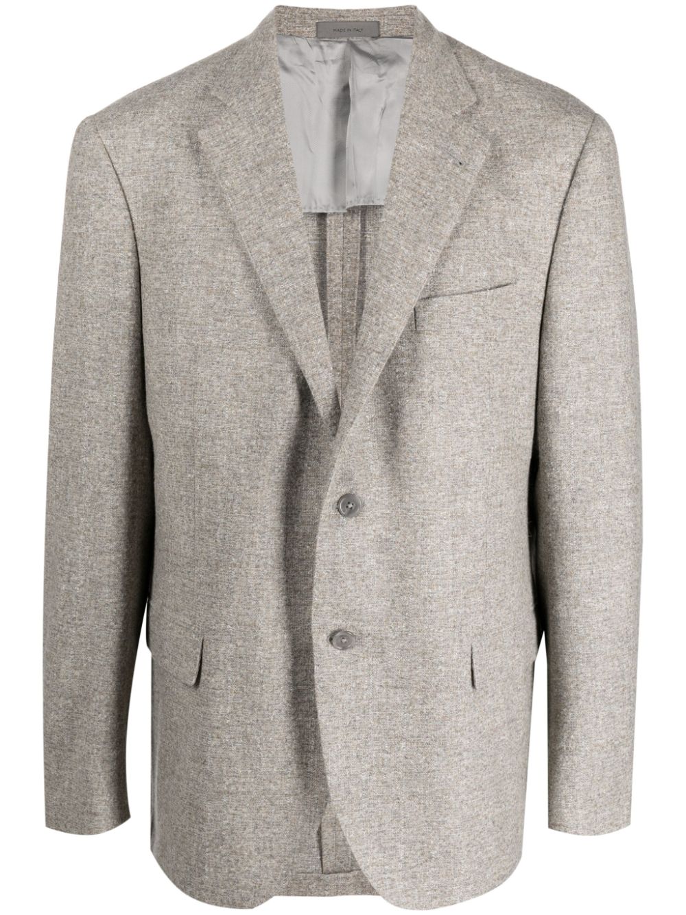 Corneliani single-breasted virgin-wool blend blazer - Grey von Corneliani