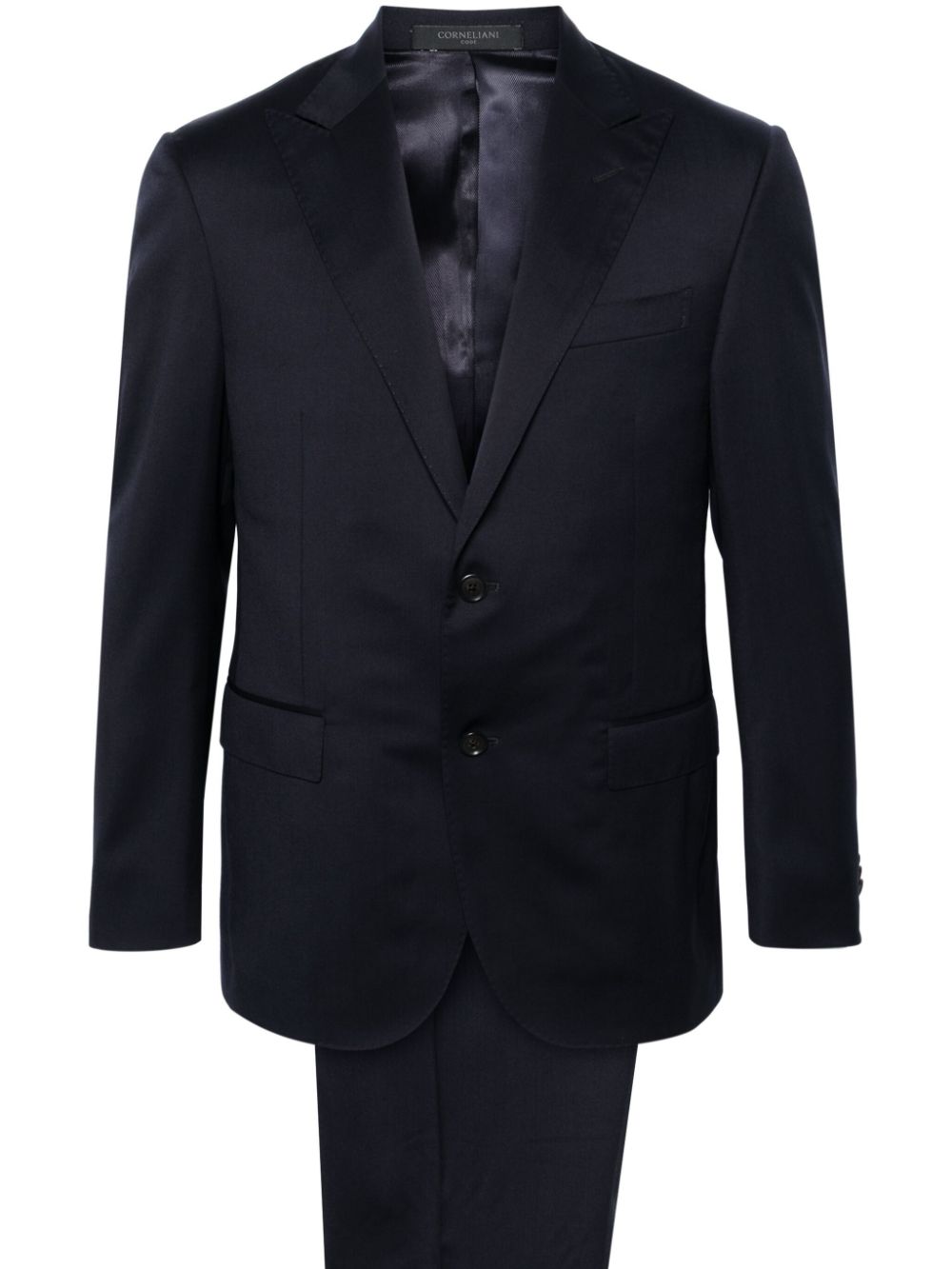 Corneliani single-breasted virgin wool suit - Blue von Corneliani