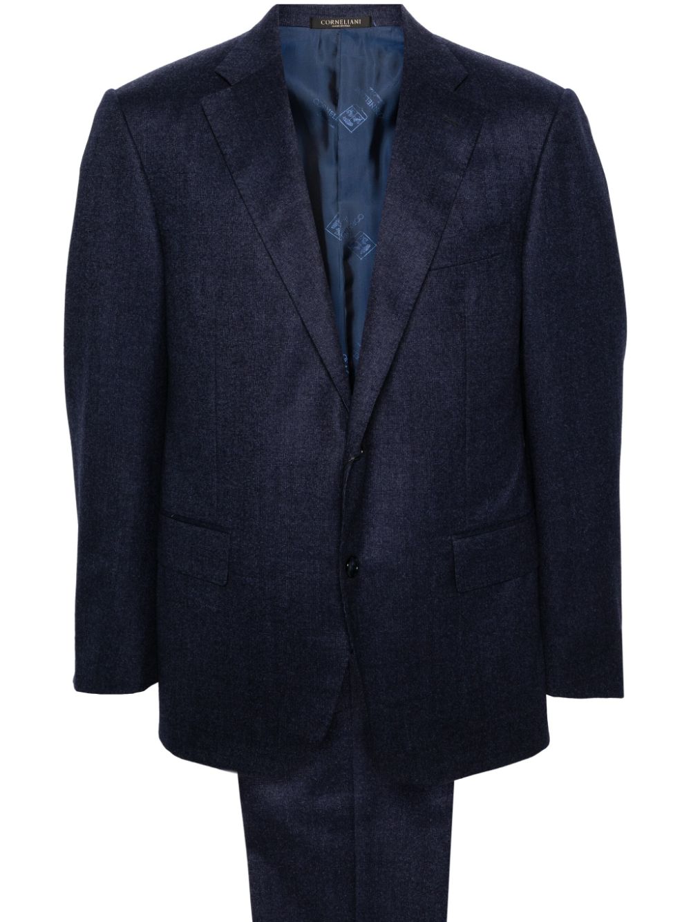 Corneliani single-breasted virgin wool suit - Blue von Corneliani