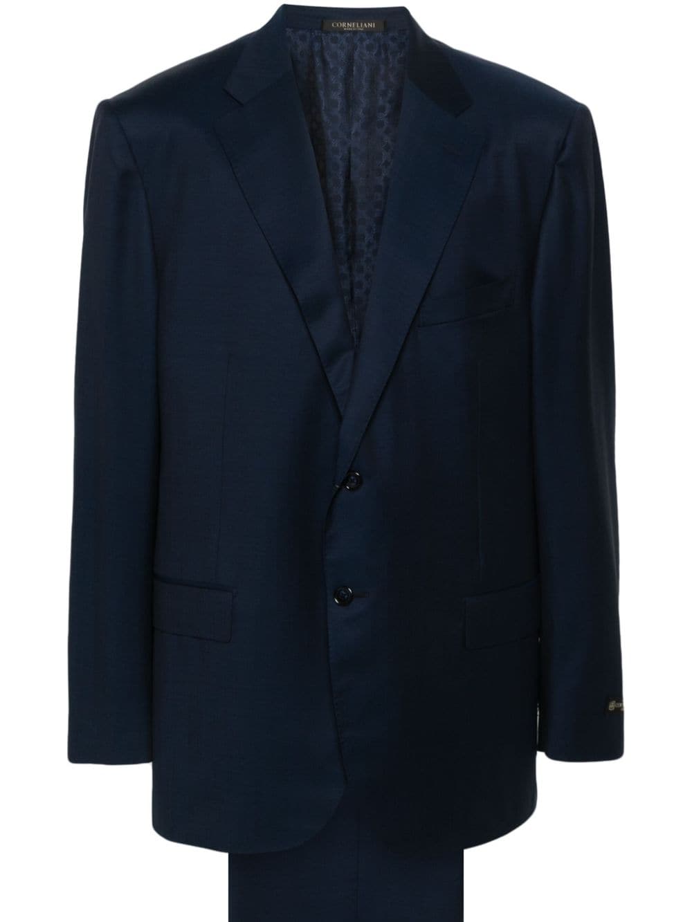 Corneliani single-breasted virgin wool suit - Blue von Corneliani