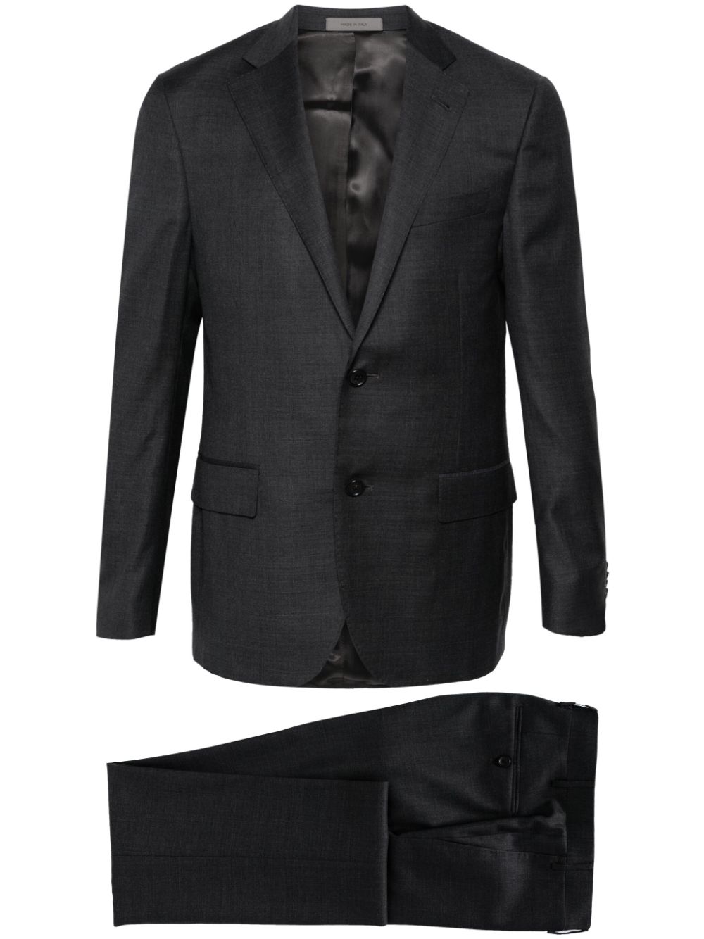 Corneliani single-breasted wool suit - Grey von Corneliani