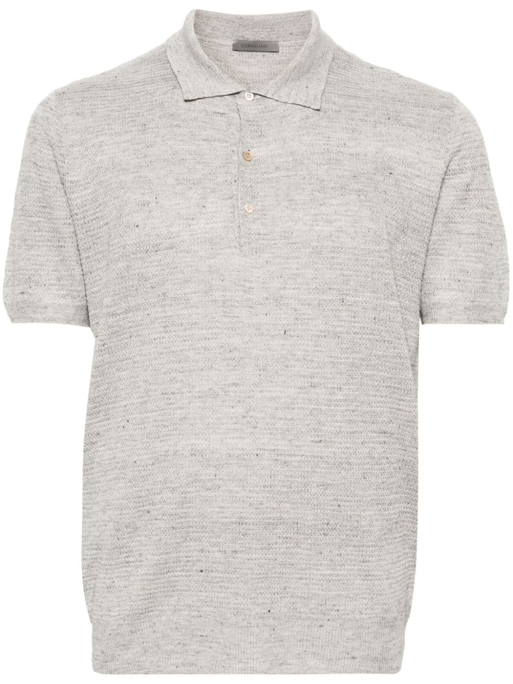 Corneliani speckle-knit polo shirt - Grey von Corneliani