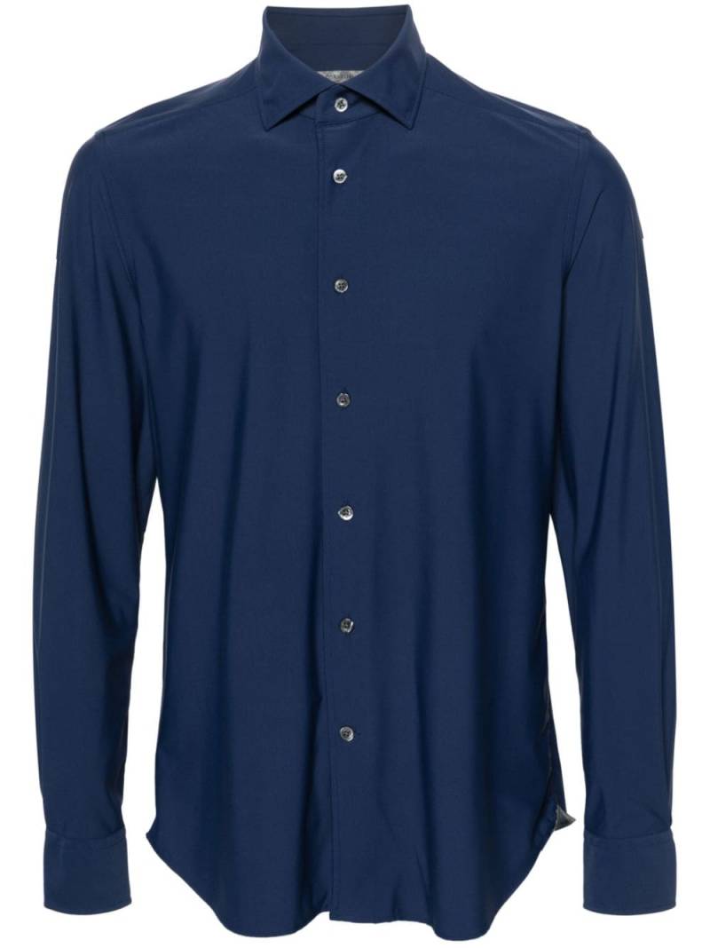 Corneliani spread-collar stretch-jersey shirt - Blue von Corneliani