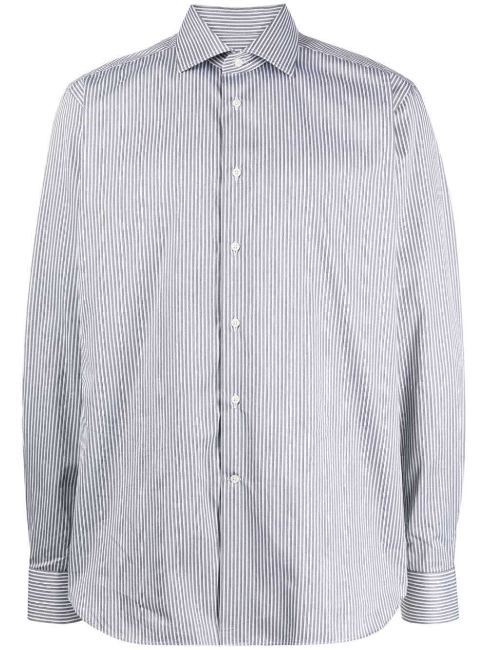 Corneliani striped cotton shirt - Grey von Corneliani
