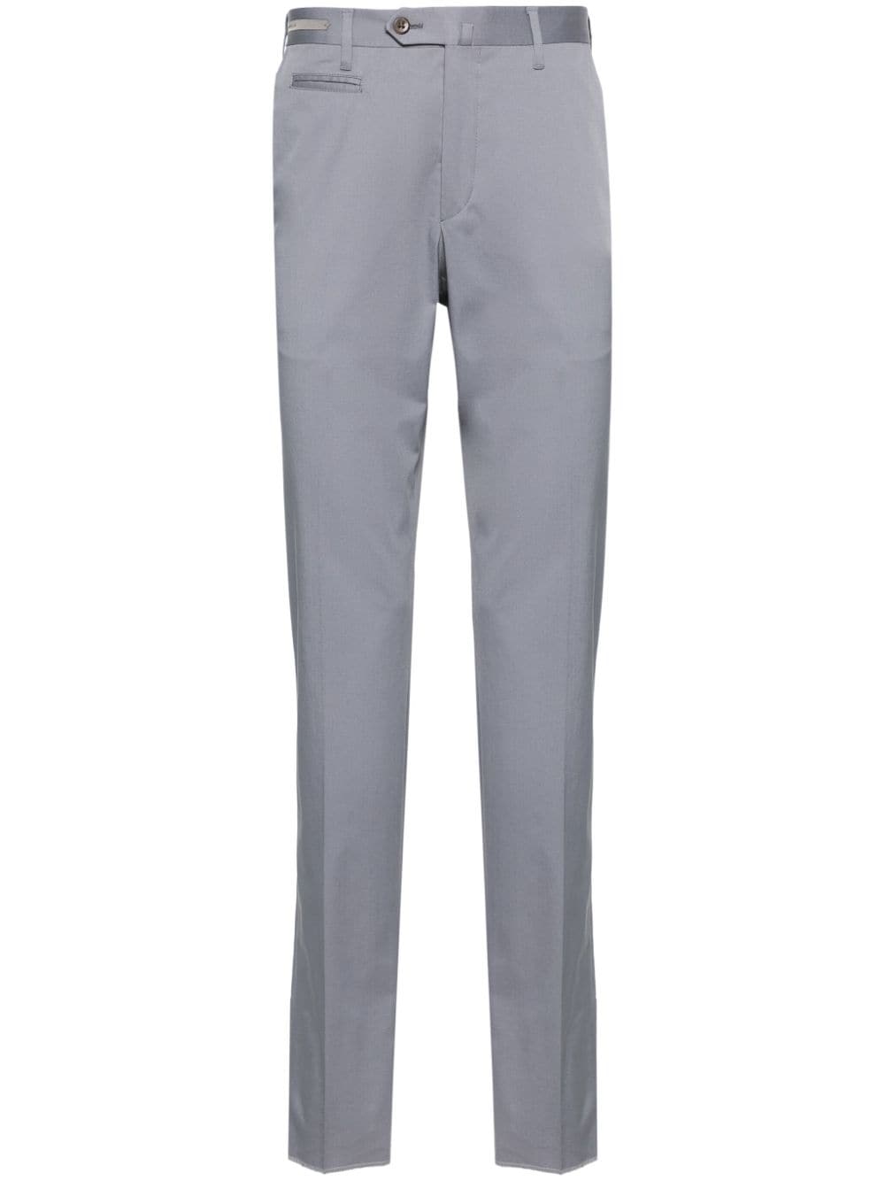 Corneliani tapered-leg stretch-cotton chinos - Grey von Corneliani