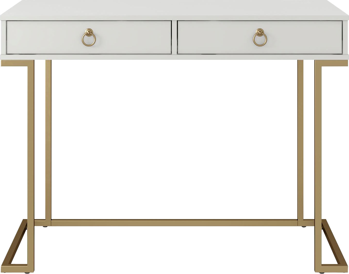 CosmoLiving by Cosmopolitan Schreibtisch »Camila«, mit 2 Schubladen, aus MDF, Gestell und Griffe aus Metall, Höhe 79 cm CosmoLiving by Cosmopolitan Schreibtisch »Camila«, mit 2 Schubladen, aus MDF, Gestell und Griffe aus Metall, Höhe 79 cm von CosmoLiving by Cosmopolitan