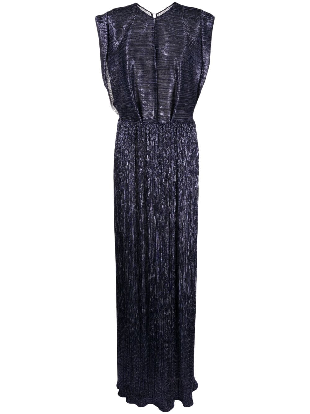 Costarellos cut-out pleated gown - Blue von Costarellos