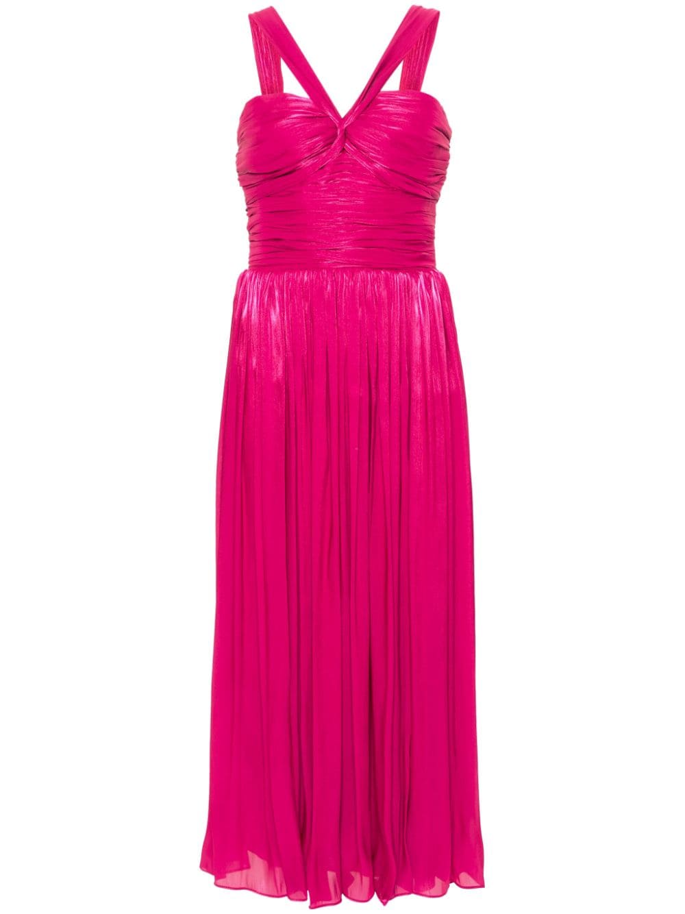 Costarellos lurex georgette-crepe maxi dress - Pink von Costarellos