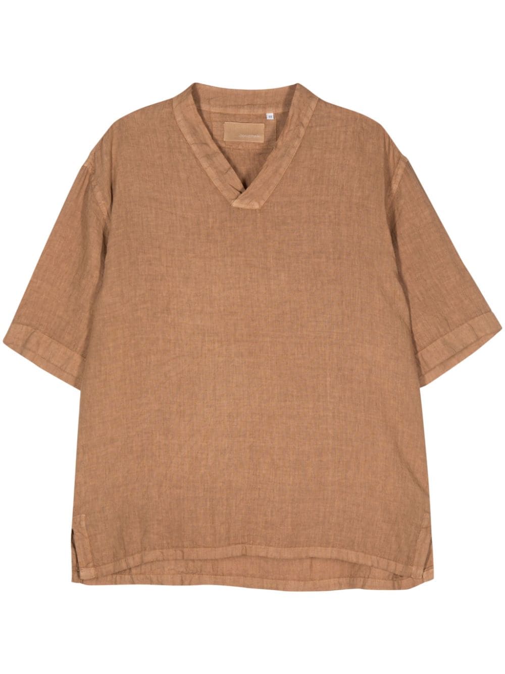 Costumein V-neck linen shirt - Brown von Costumein
