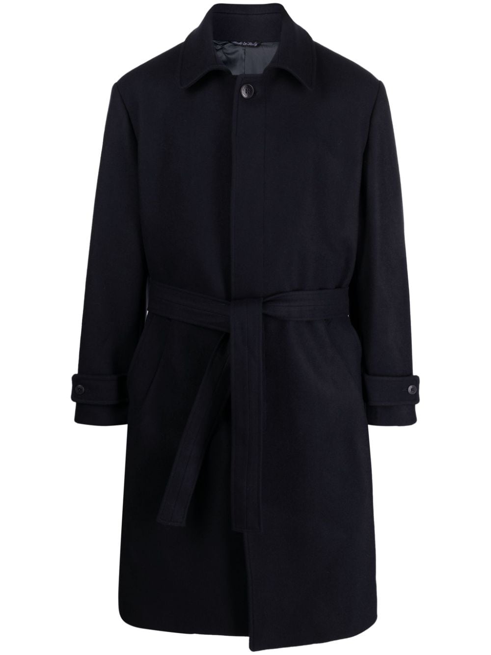 Costumein belted single-breasted wool coat - Blue von Costumein