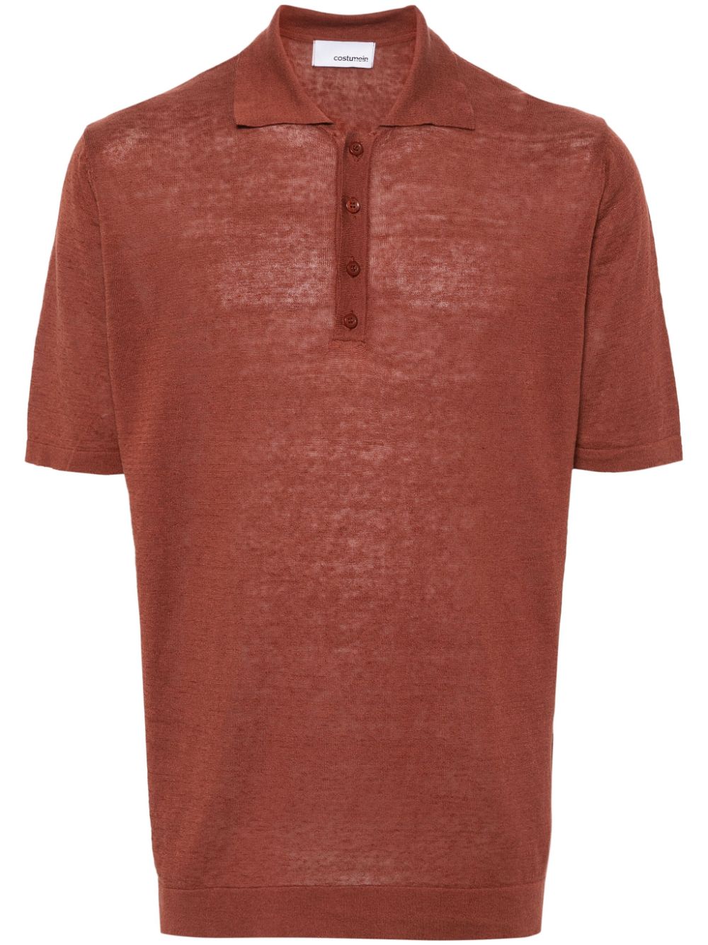 Costumein knitted polo shirt - Brown