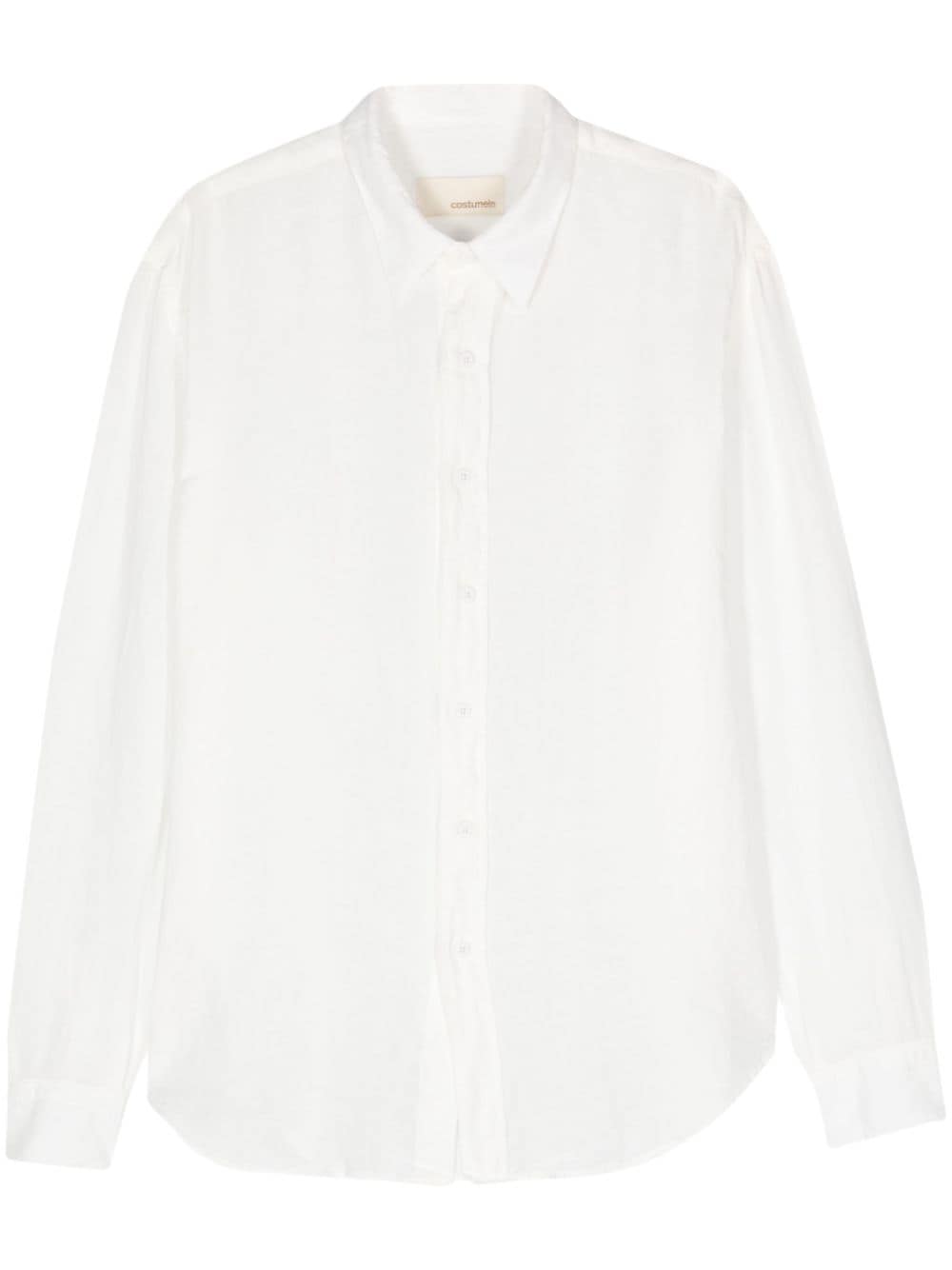 Costumein long-sleeve linen shirt - White von Costumein