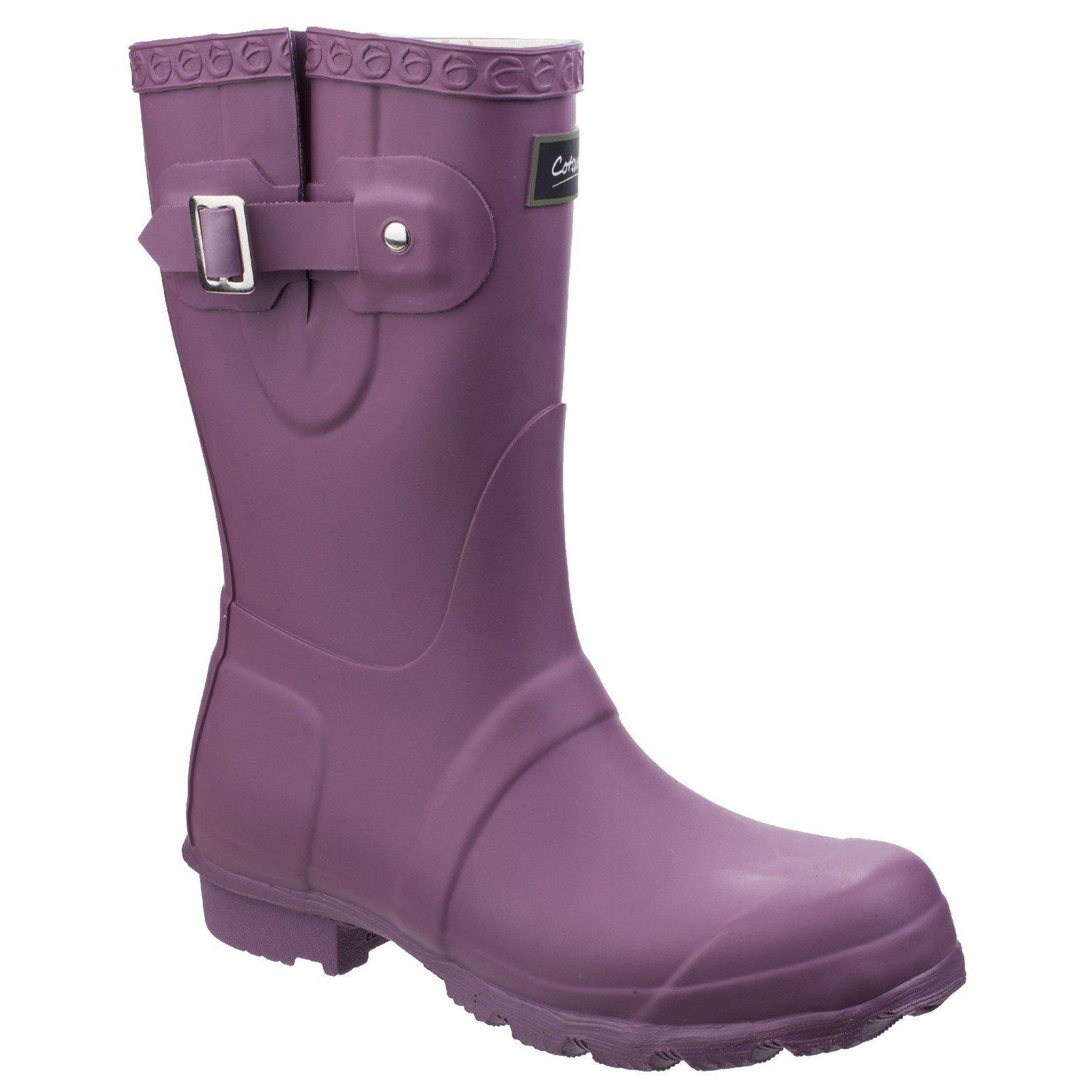 Gummistiefel Windsor Kurz Damen Lila 38 von Cotswold