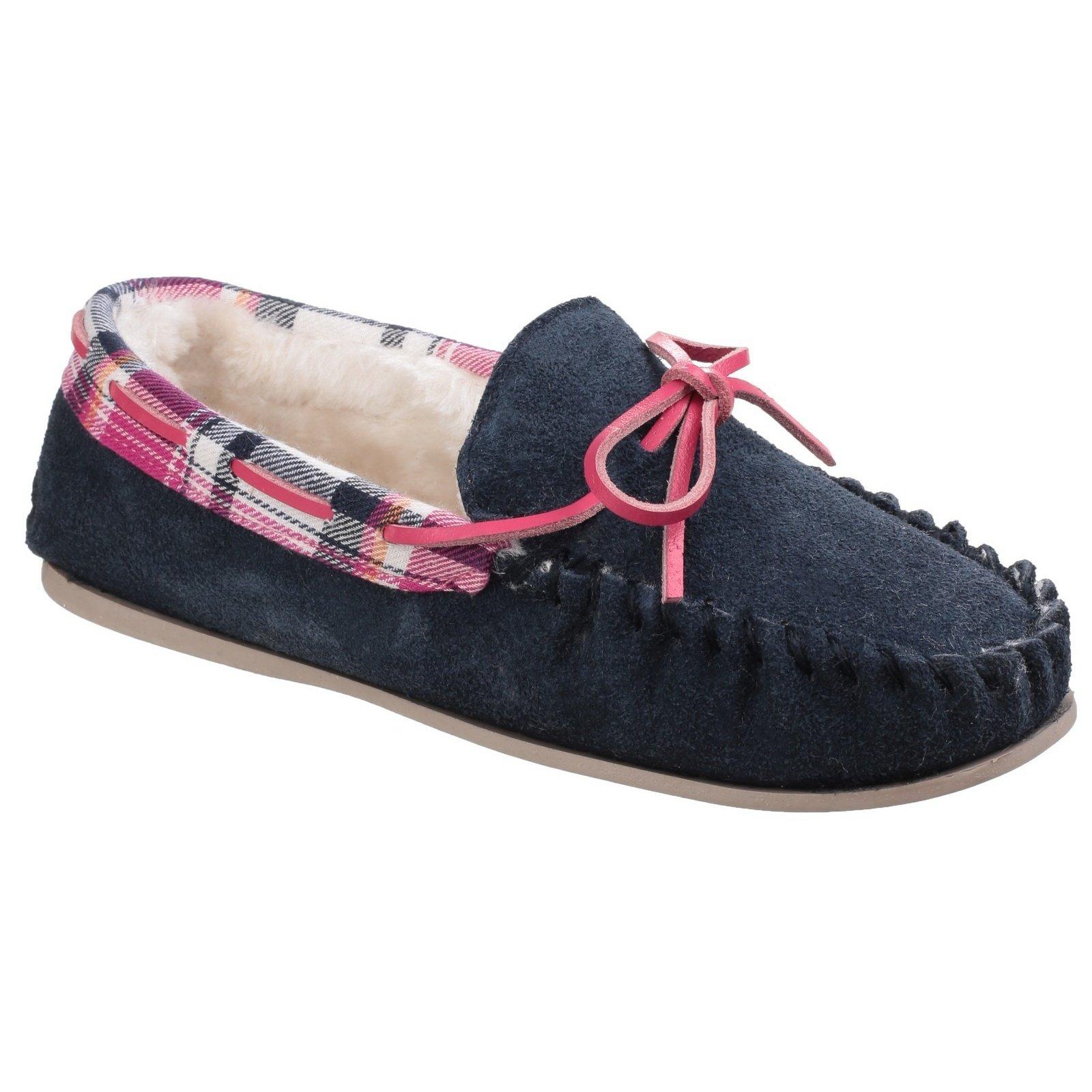 Kilkenny Klassik Moccasin Hausschuhe Damen Marine 37 von Cotswold