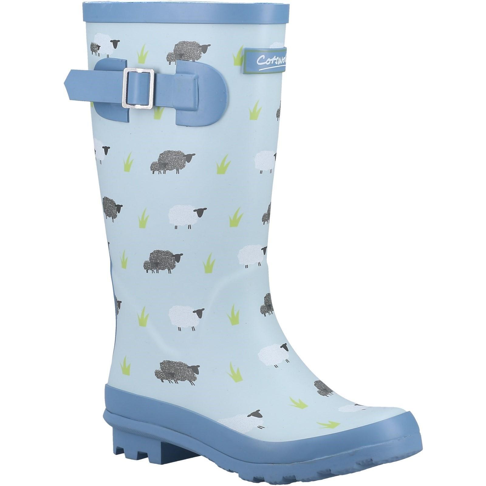 Gummistiefel Farmyard, Schaf Damen Blau 28 von Cotswold