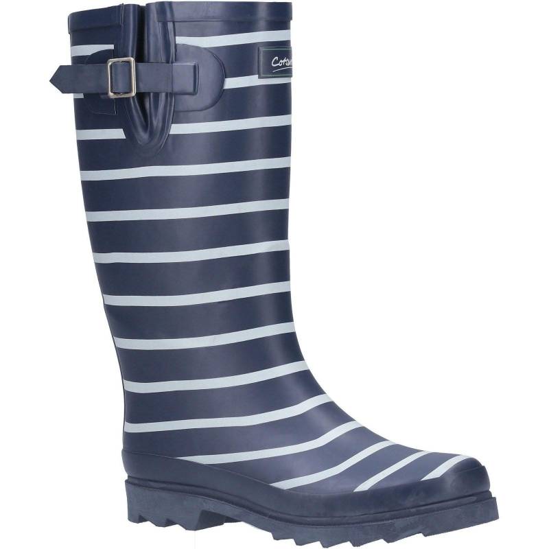 Sailor Gummistiefel, Gemustert Damen Marine 37 von Cotswold