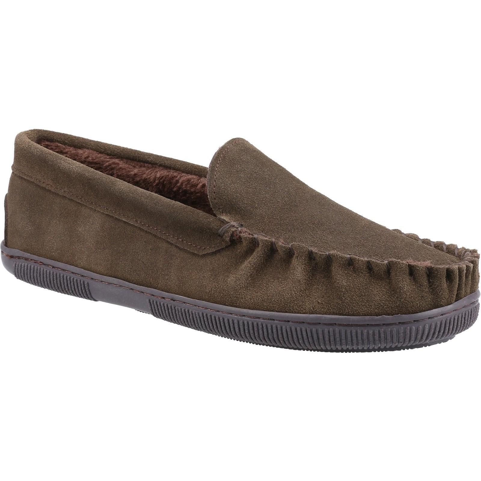 Mokassinhausschuhe Sodbury, Wildleder Herren Braun 45.5 von Cotswold