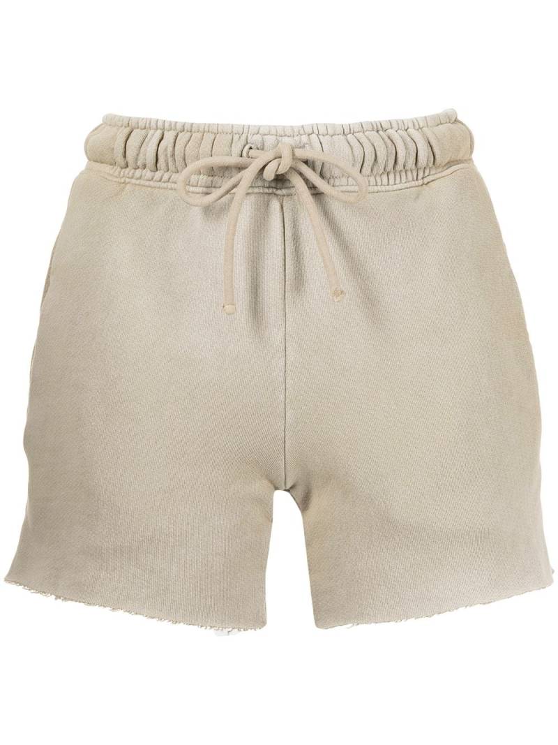 Cotton Citizen faded raw-cut track shorts - Yellow von Cotton Citizen