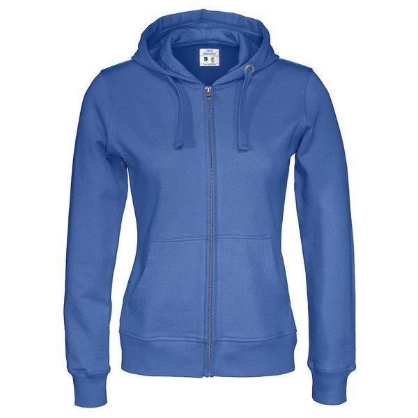 Hoodie Mit Durchgehendem Reißverschluss Damen Königsblau XXL von Cottover