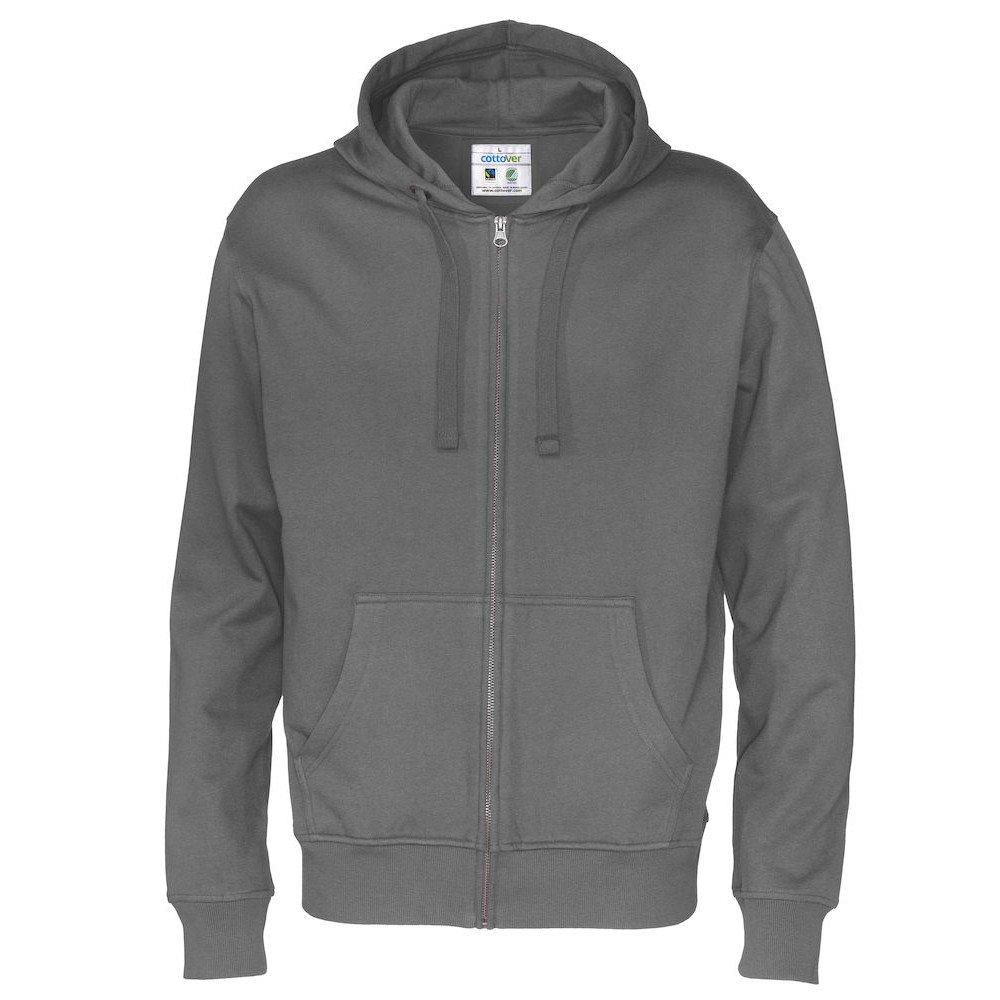 Hoodie Mit Durchgehendem Reißverschluss Herren Charcoal Black M von Cottover