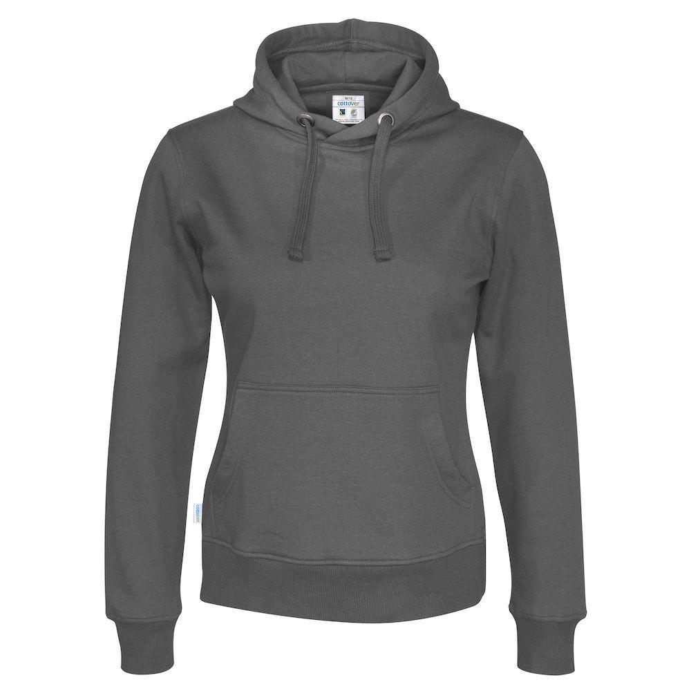 Kapuzenpullover Damen Charcoal Black M von Cottover