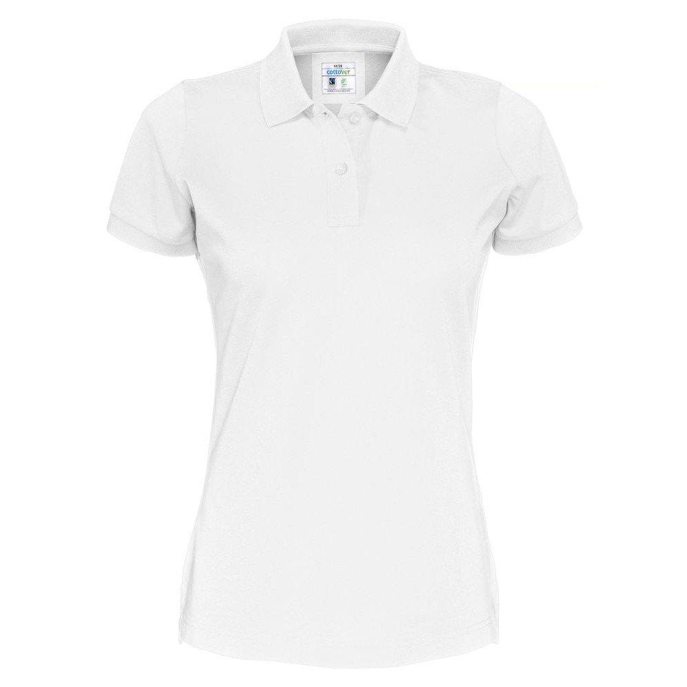 Pique Lady Tshirt Damen Weiss L von Cottover