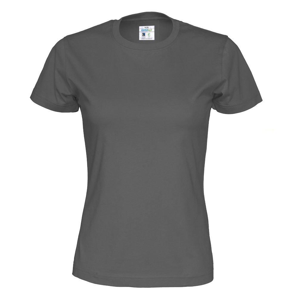 Tshirt Damen Charcoal Black S von Cottover