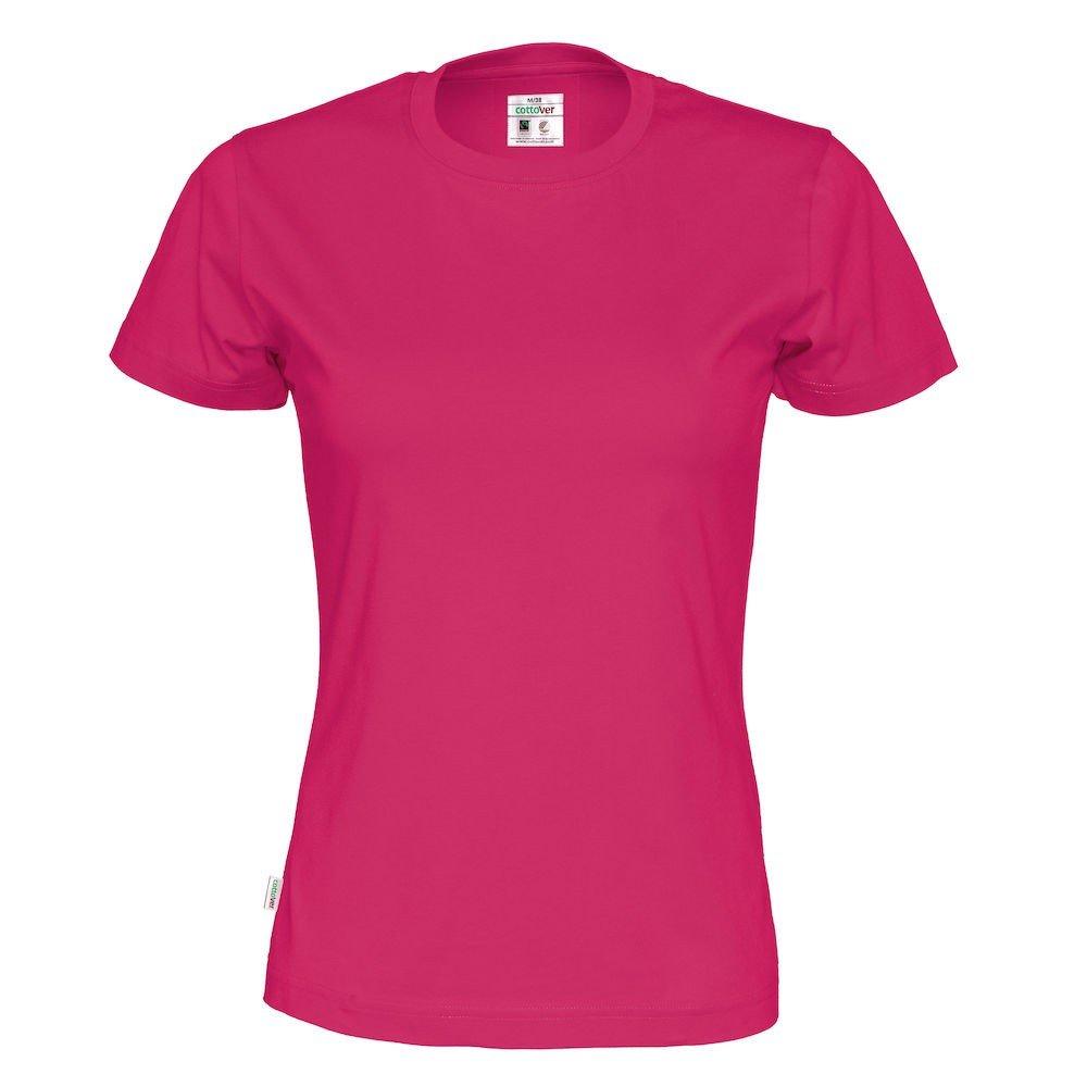 Tshirt Damen Dunkelrosa S von Cottover