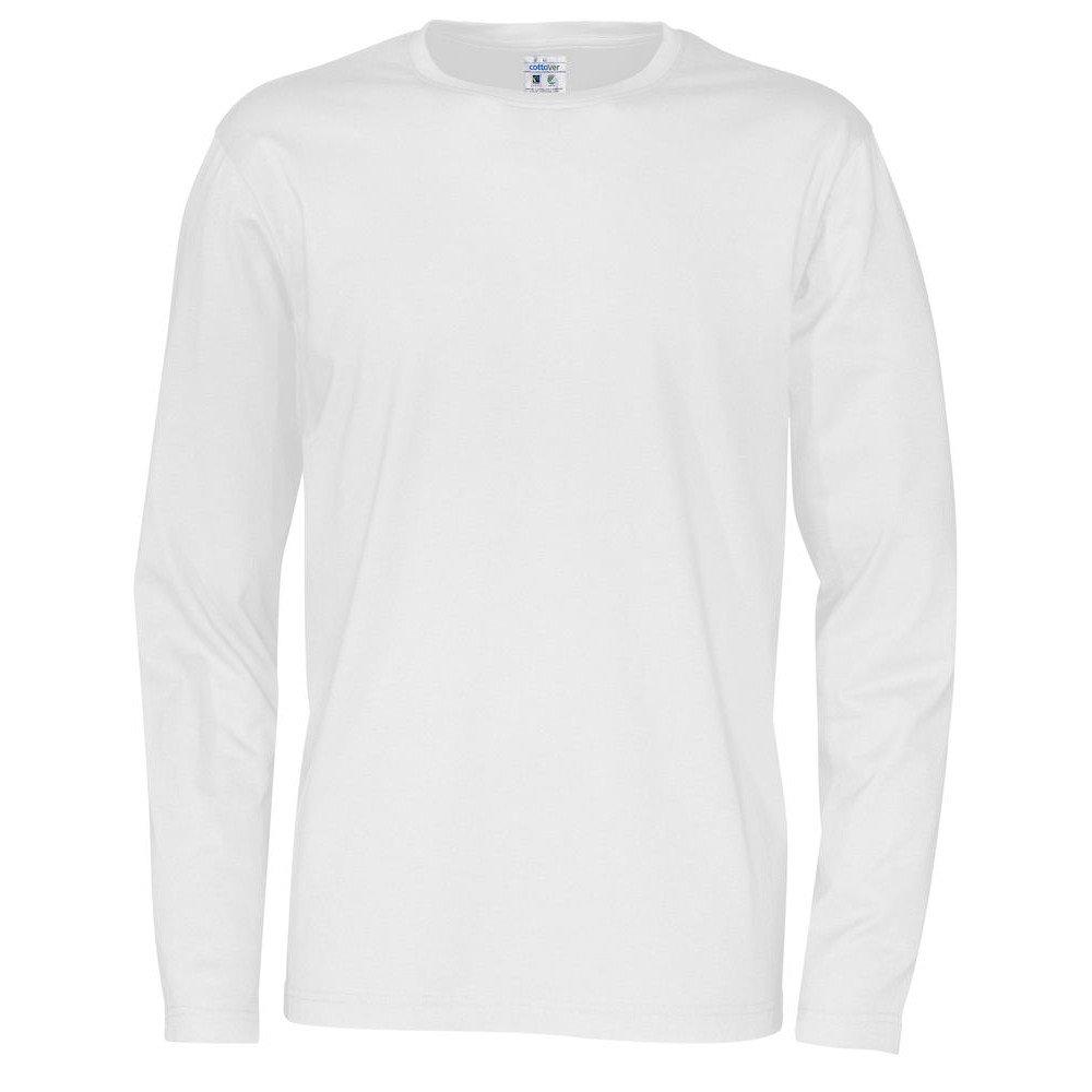 Tshirt Langärmlig Herren Weiss 4XL von Cottover