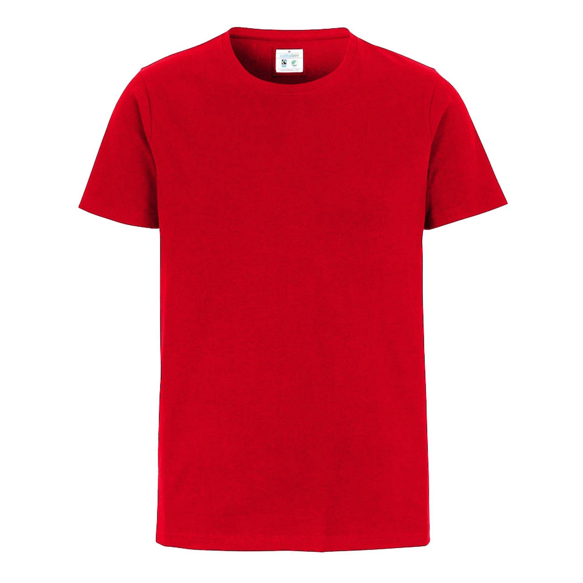 Tshirt Rundhalsausschnitt Herren Rot Bunt L von Cottover